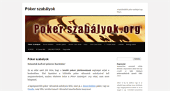 Desktop Screenshot of pokerszabalyok.org