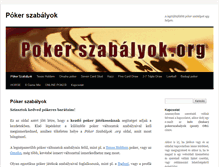 Tablet Screenshot of pokerszabalyok.org